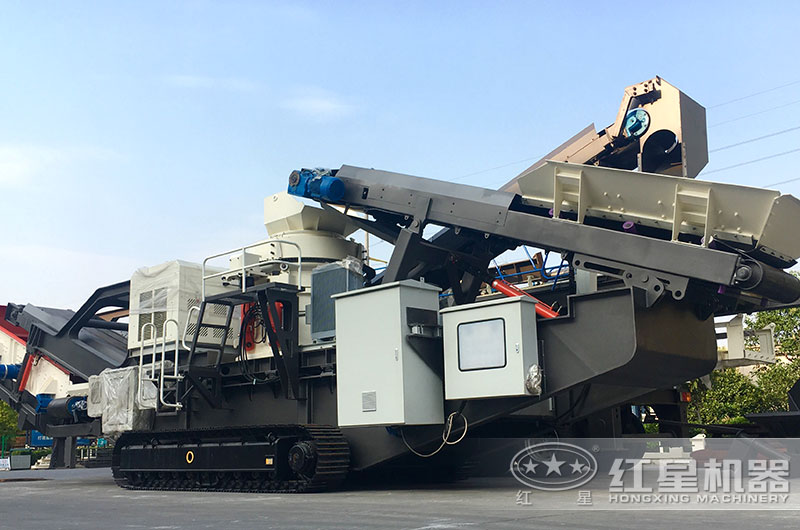 移動式圓錐破制砂機(jī)現(xiàn)場實(shí)拍