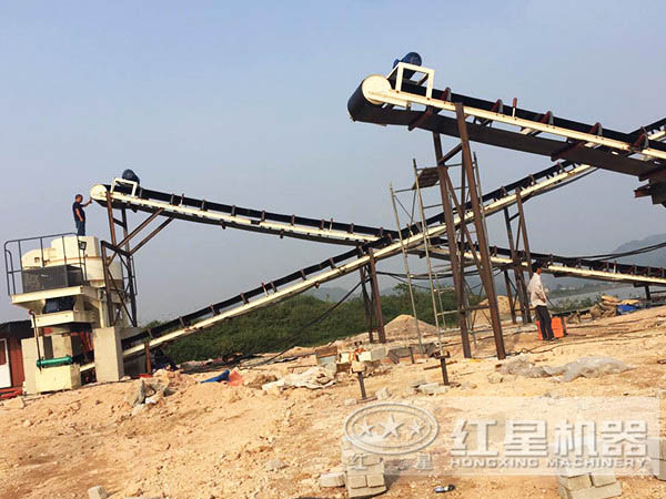 河卵石制沙機生產(chǎn)現(xiàn)場