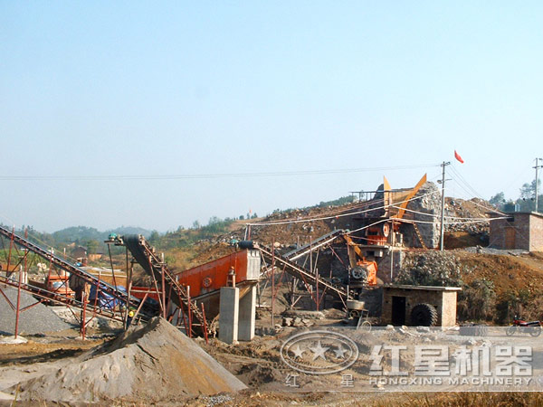 機(jī)制砂生產(chǎn)現(xiàn)場