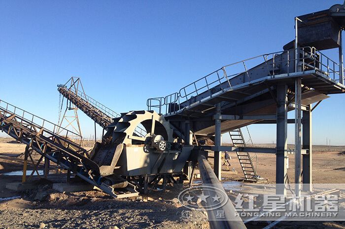 洗砂機(jī)現(xiàn)場作業(yè)圖