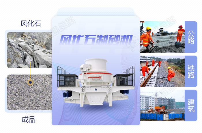 風(fēng)化石制砂機(jī)應(yīng)用范圍廣