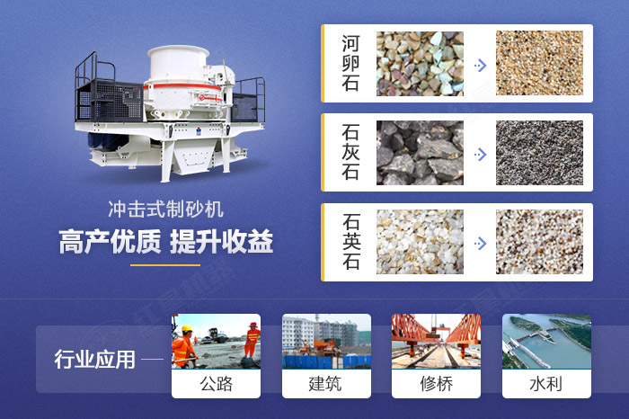 沖擊式制砂機(jī)應(yīng)用范圍 沖擊式制砂機(jī)應(yīng)用范圍