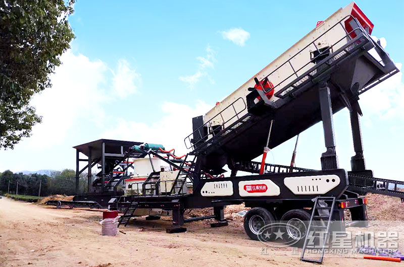 廣西用戶單機作業(yè)的移動制砂現(xiàn)場