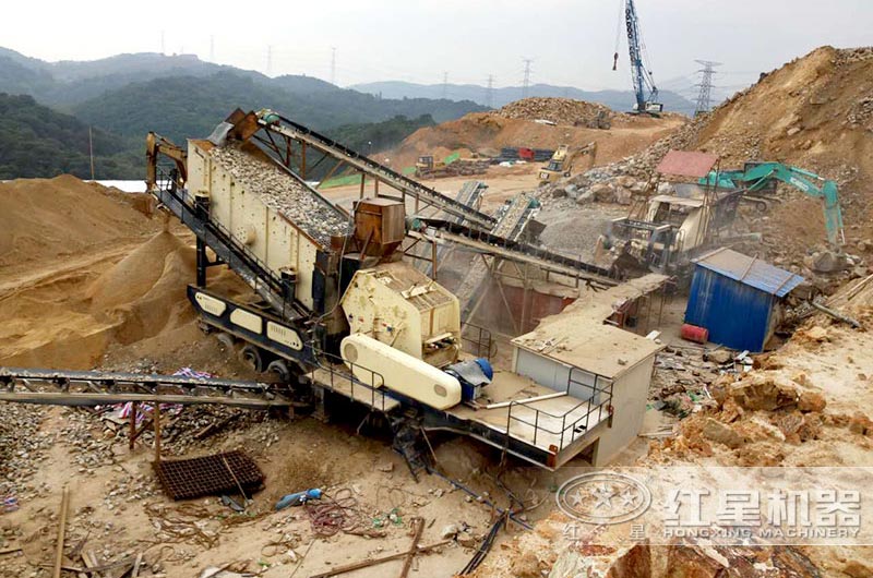 移動制砂生產(chǎn)現(xiàn)場 移動制砂生產(chǎn)現(xiàn)場