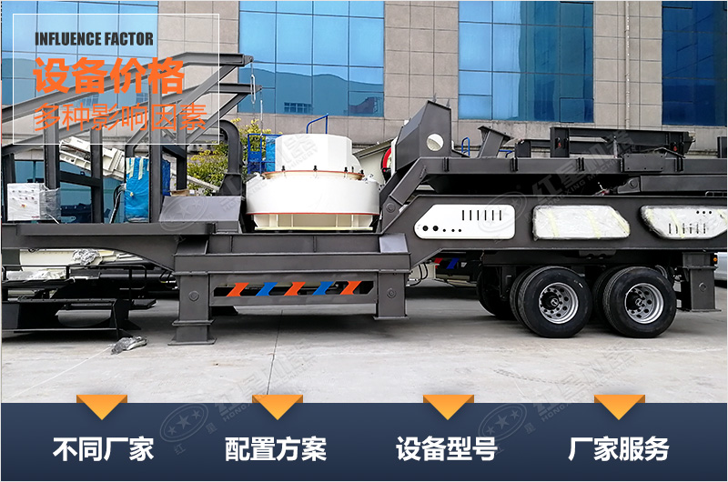 一套輪胎式移動制砂站的價格跟配置有關